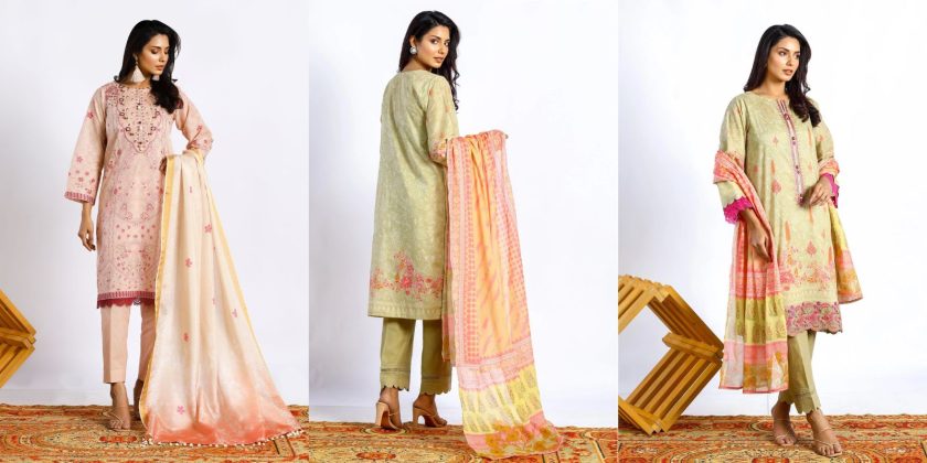 3 pieces embroidered lawn suit
